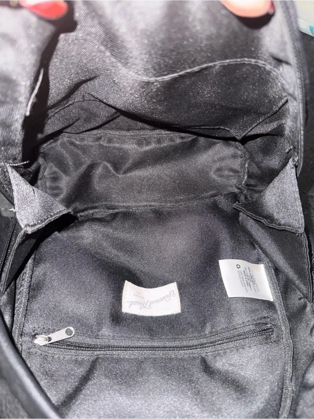 UEC Universal Thread BLACK Faux Leather Mini Backpack